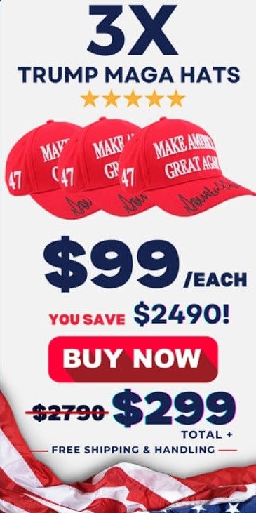 buy 3x trump 47 maga hat